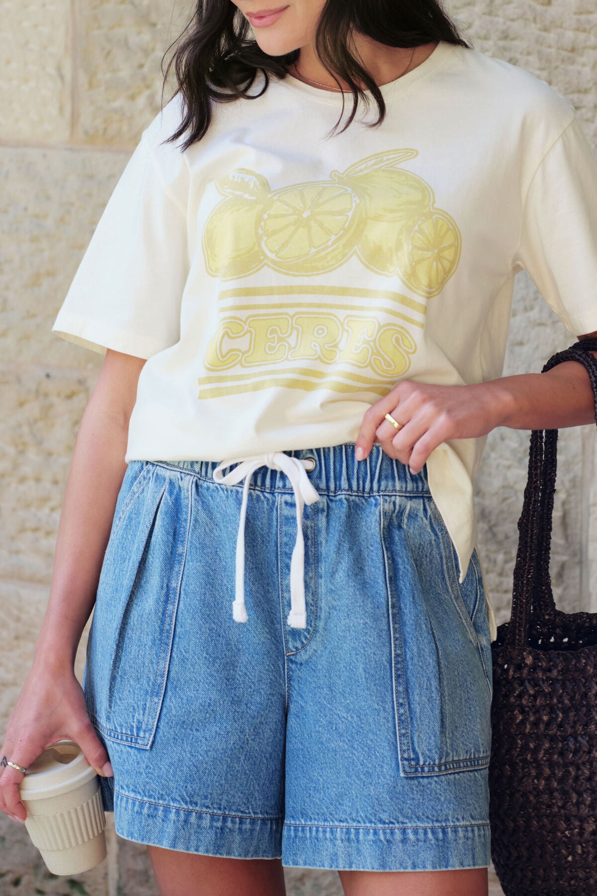 Ceres Life Stevie Slouchy Tee in Citrus