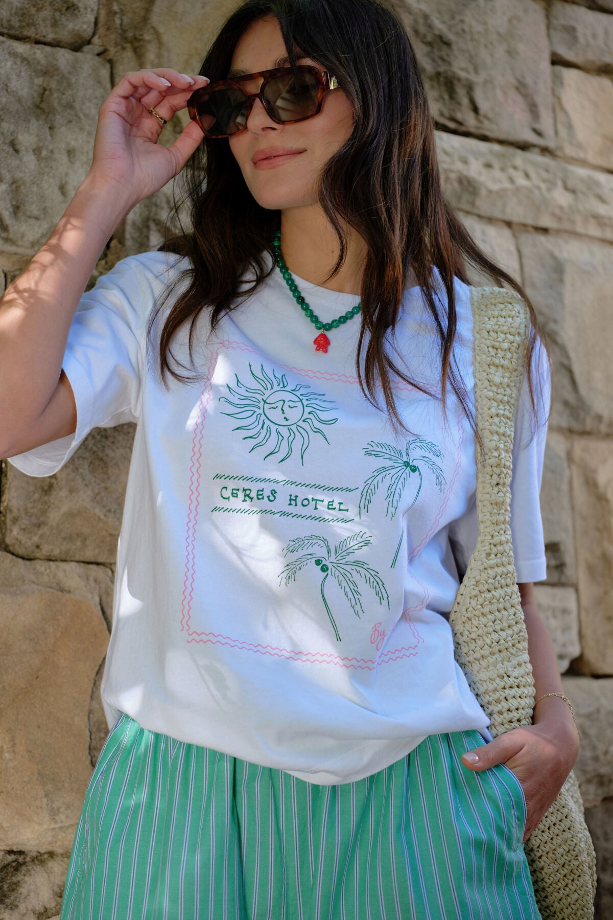 Ceres Life Stevie Slouchy Tee - Hotel Print