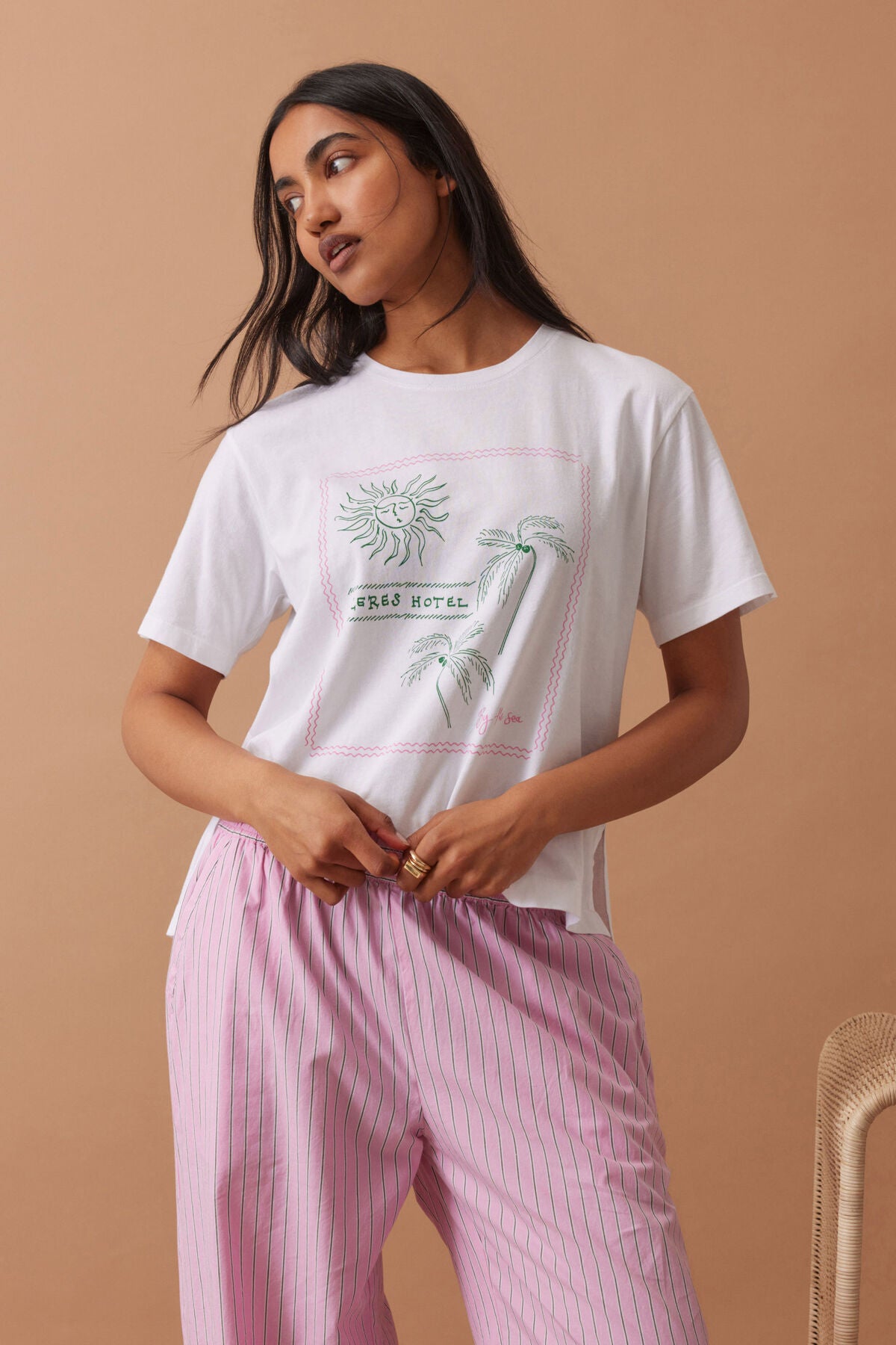 Ceres Life Stevie Slouchy Tee - Hotel Print