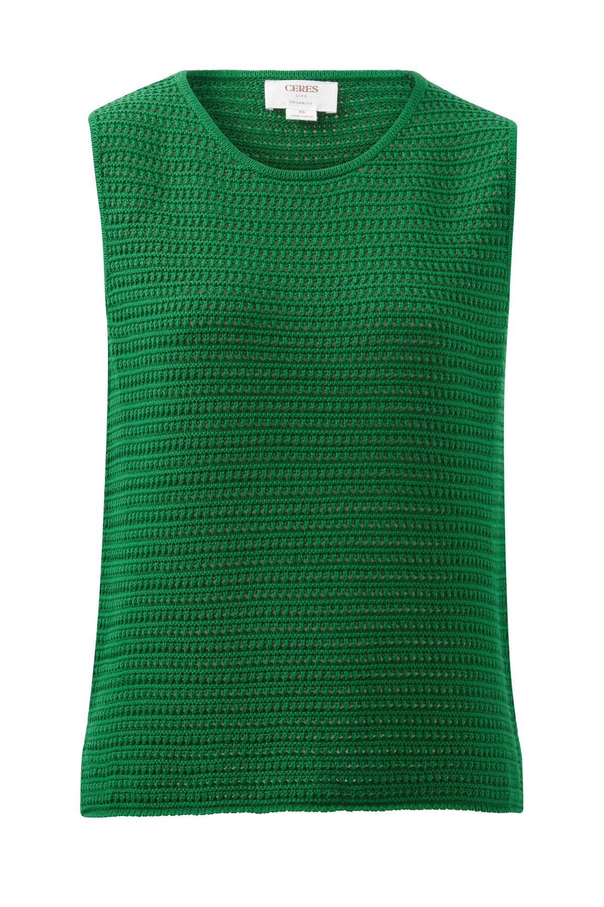 Ceres Life Margot Mesh Tank in Kelly Green