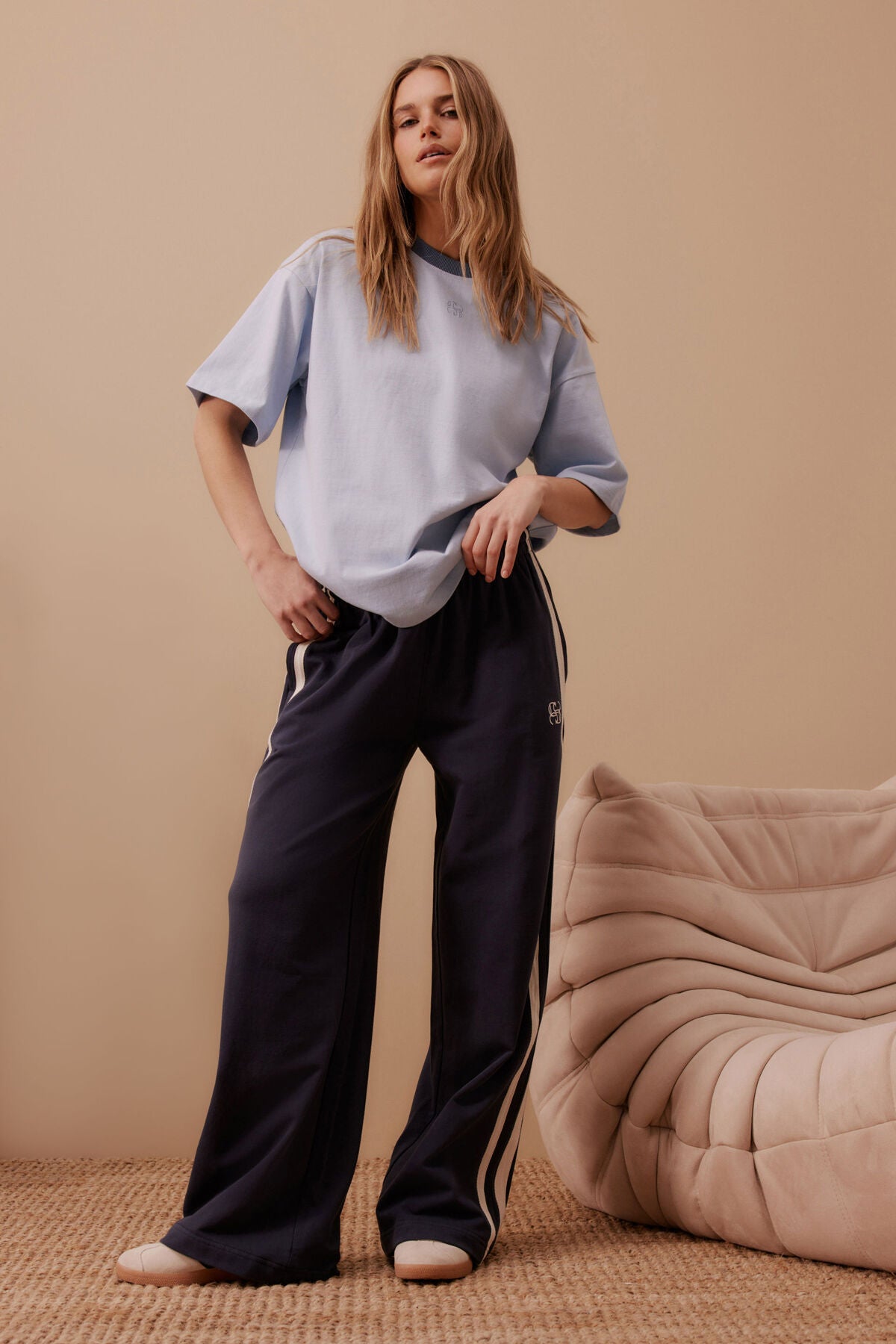 Ceres Life Gigi Wide Leg Terry Tracksuit Pants