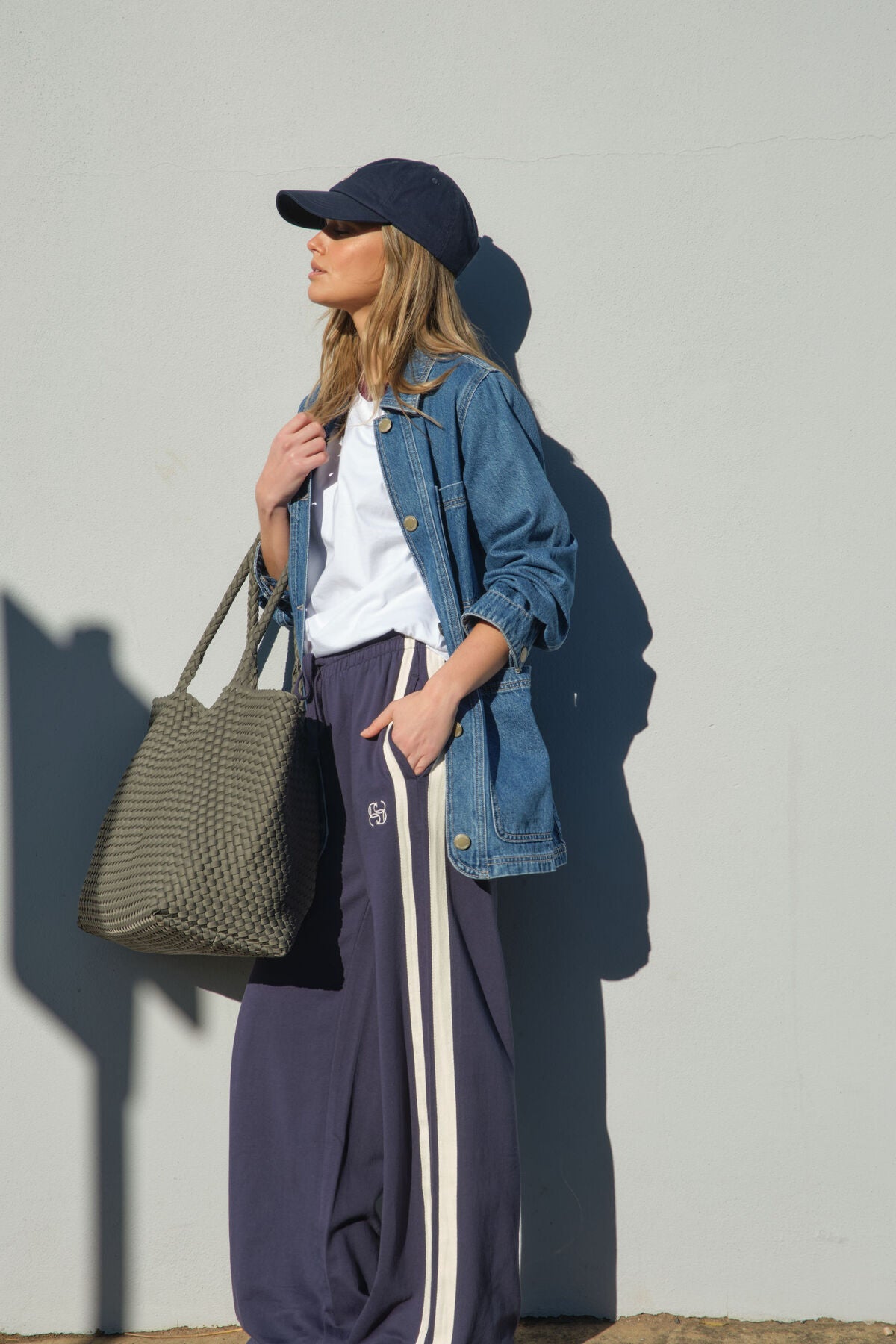 Ceres Life Gigi Wide Leg Terry Tracksuit Pants
