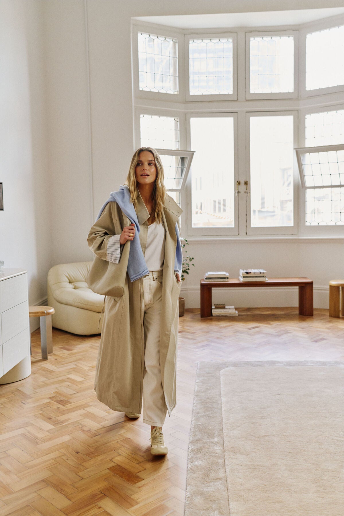 Rowan Longline Jacket in Stone by Ceres Life