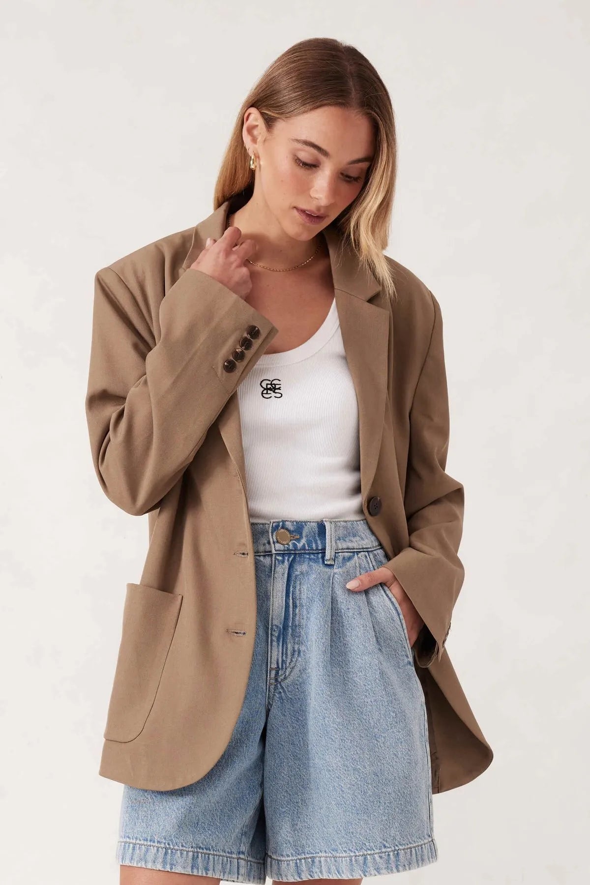 Ceres Life Boyfriend Pocket Blazer