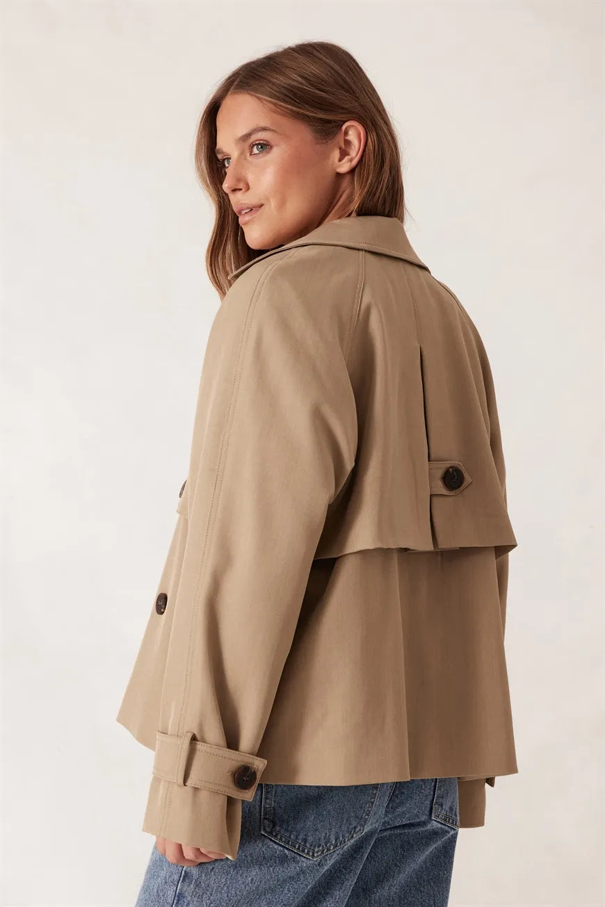 Ceres Life Short Trench / Coat Summer Taupe