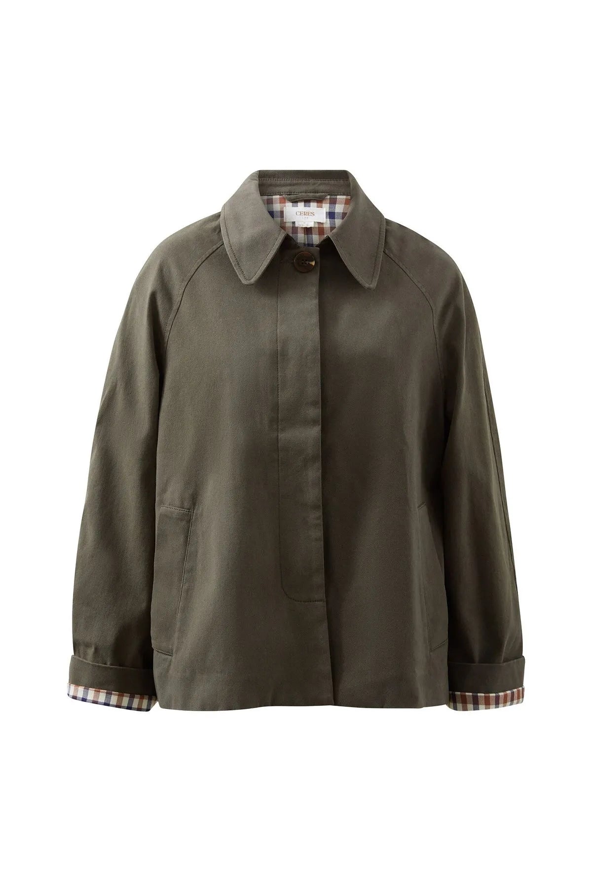 Ceres Life Pia Spring Coat in Olive