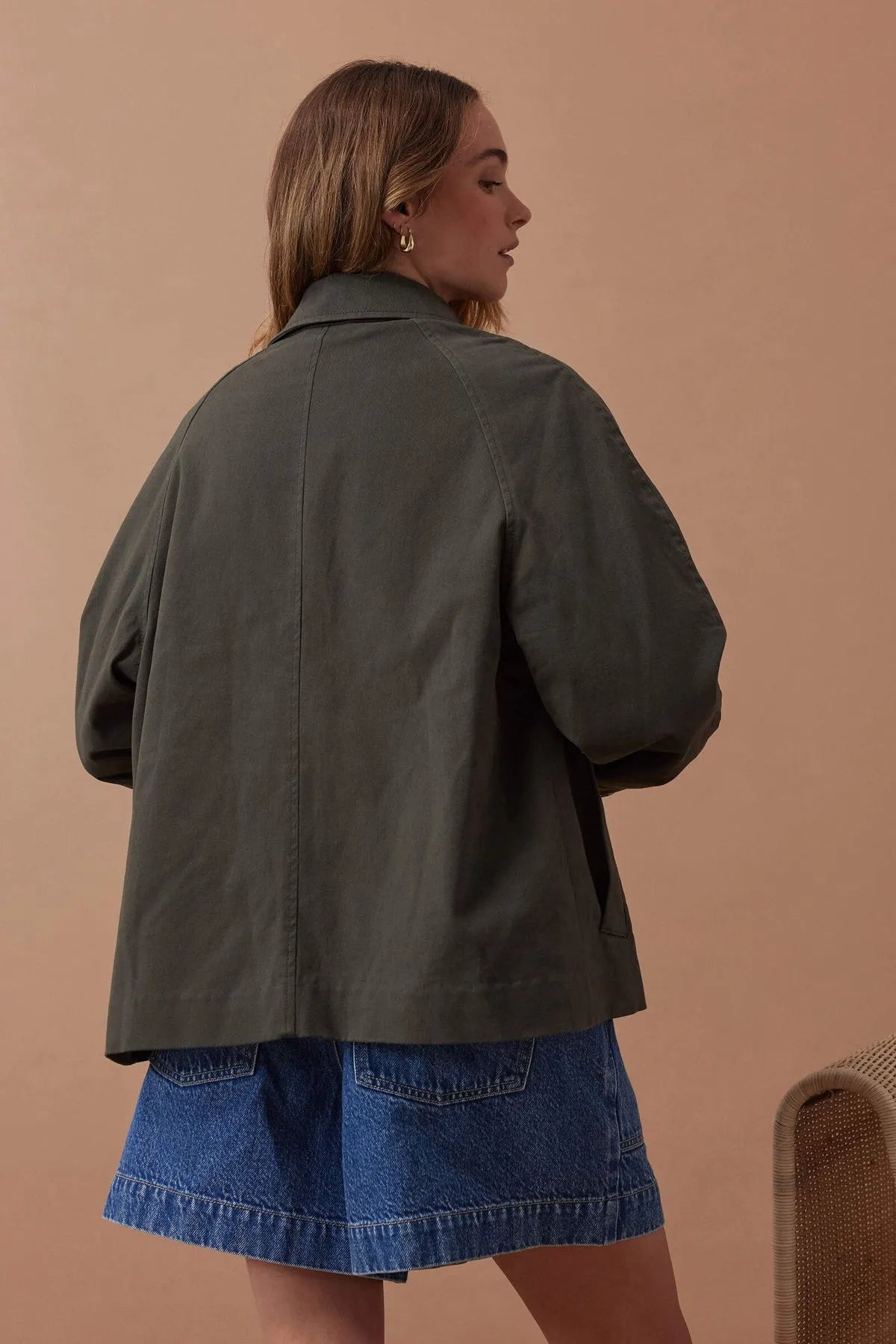 Ceres Life Pia Spring Coat in Olive