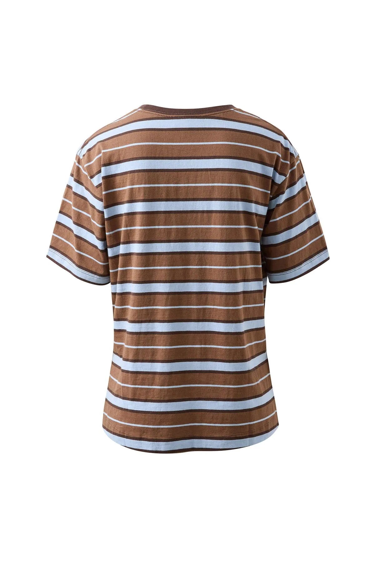Ceres Life Stevie Slouchy Tee in Chalk/Choc Retro Stripe