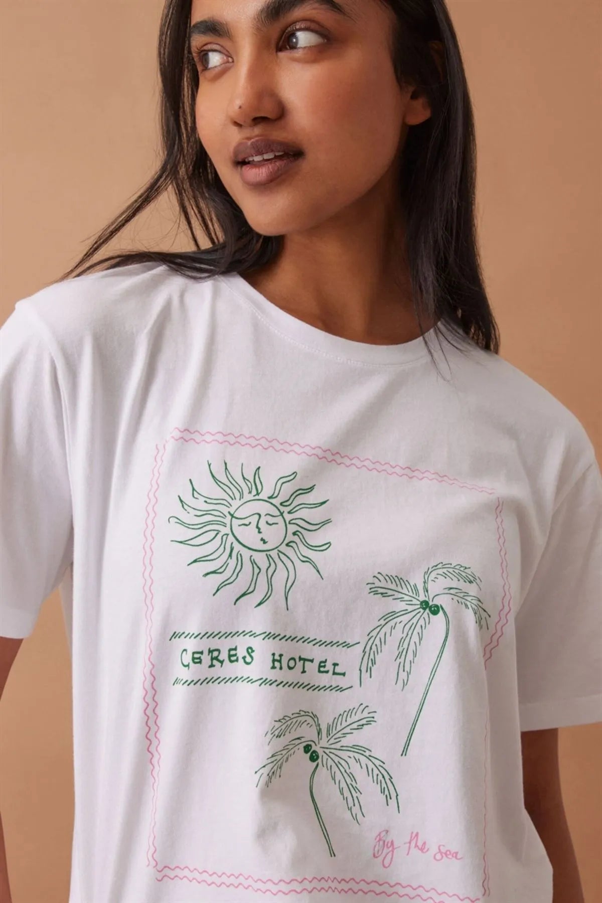Ceres Life Stevie Slouchy Tee - Hotel Print