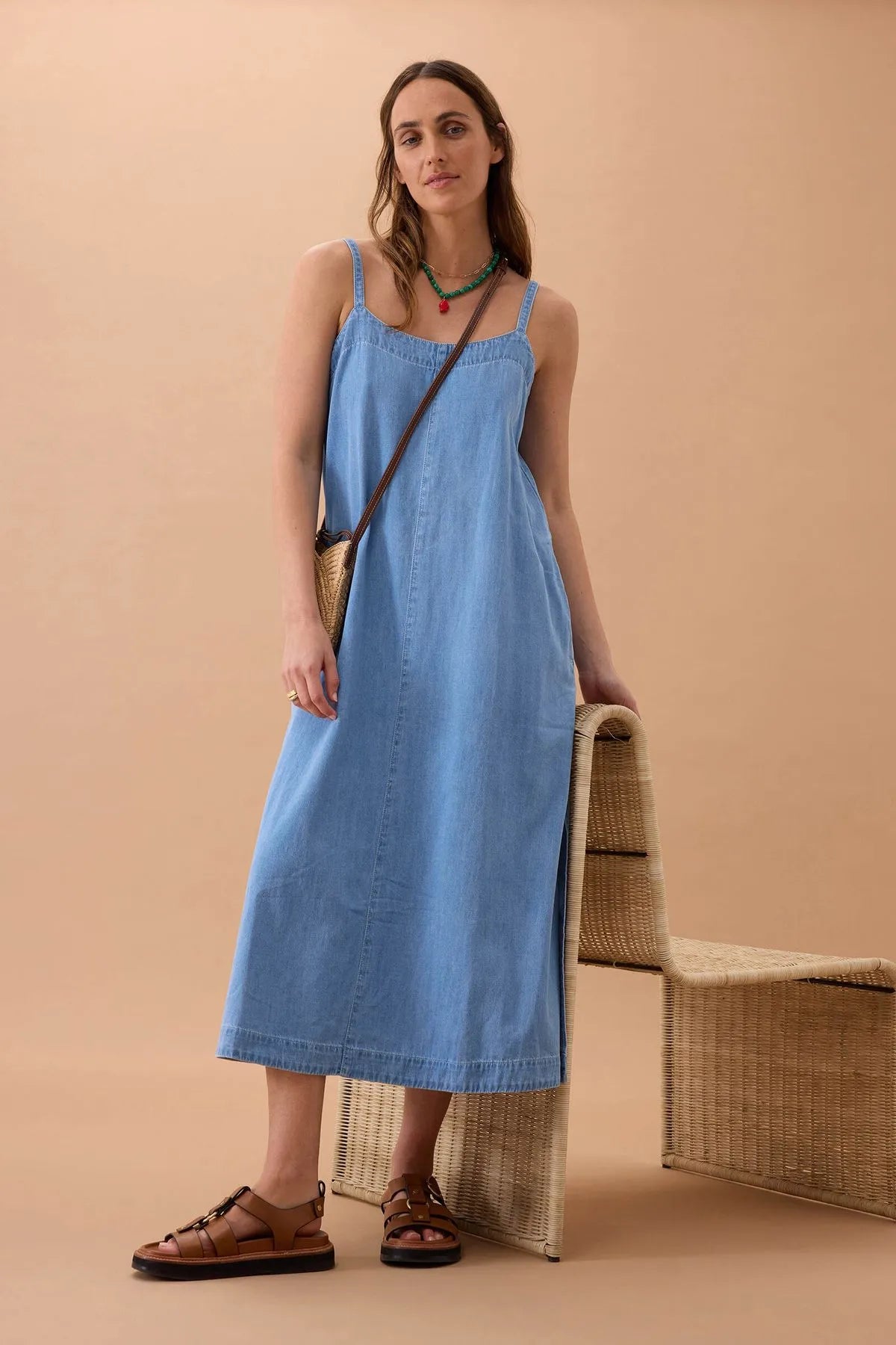 Ceres Life Remy Strappy Midi Dress