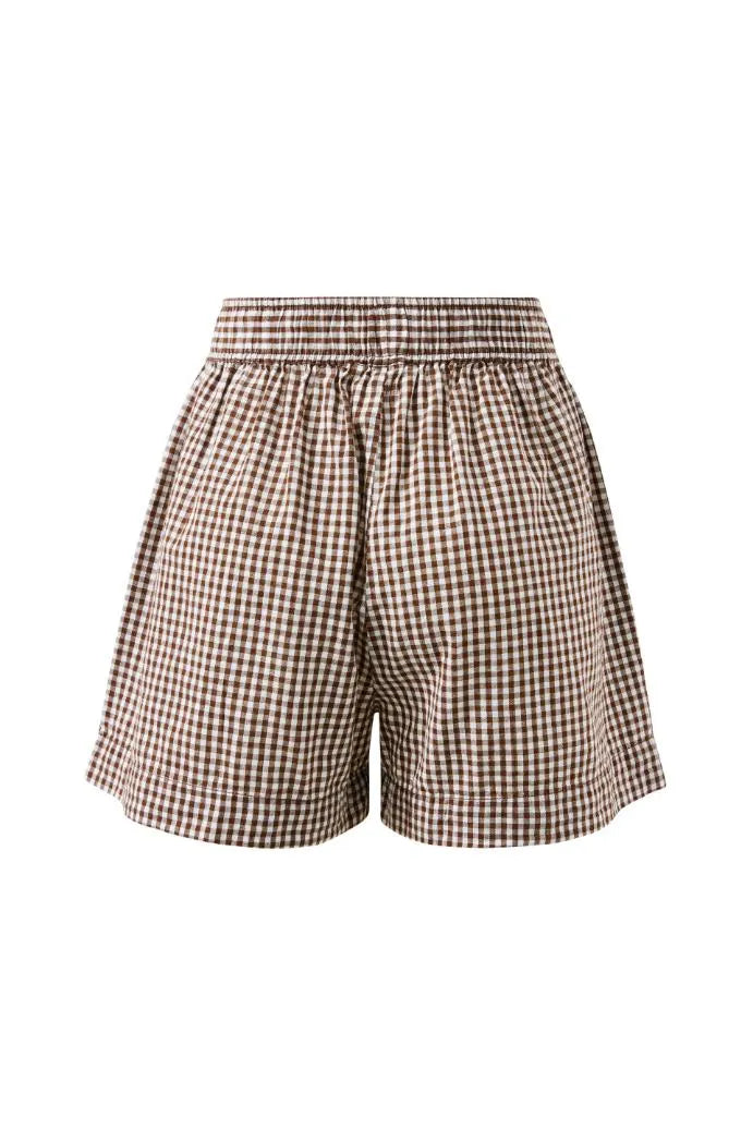 Mila Shorts in Chocolate Gingham