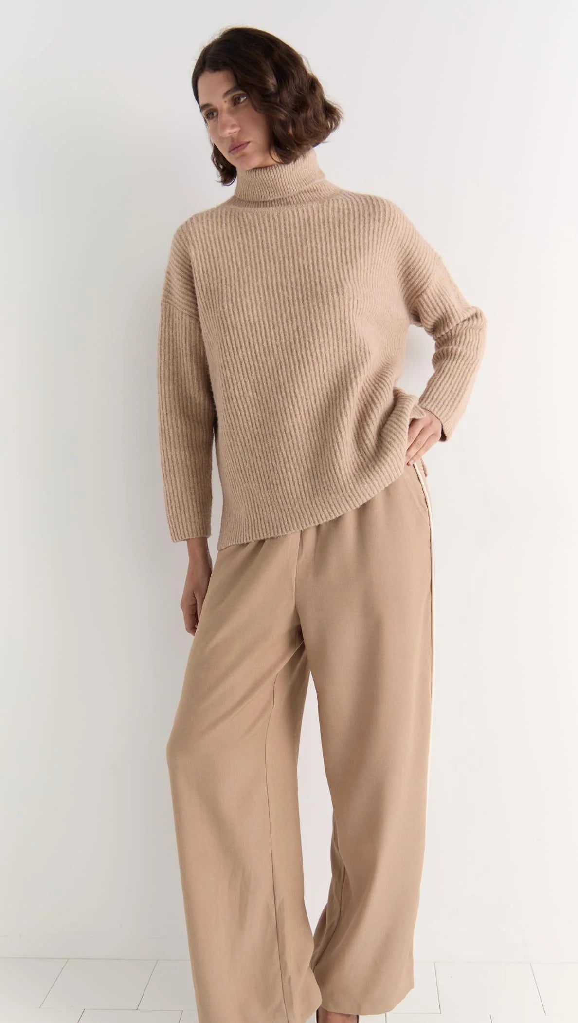 Staple the Label Bromley Relaxed Pants in Camel