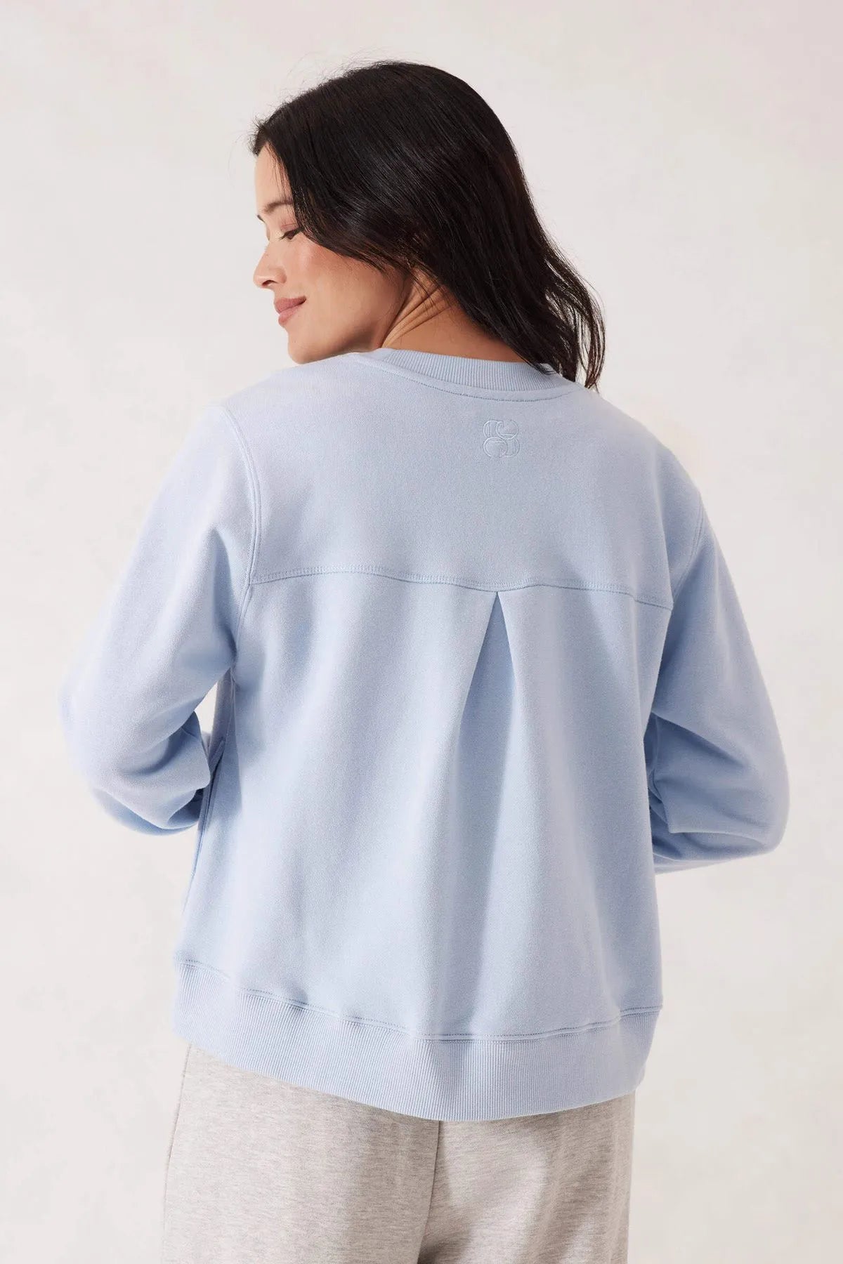 Ceres Life Seamed Fleece Top - Chalk Blue