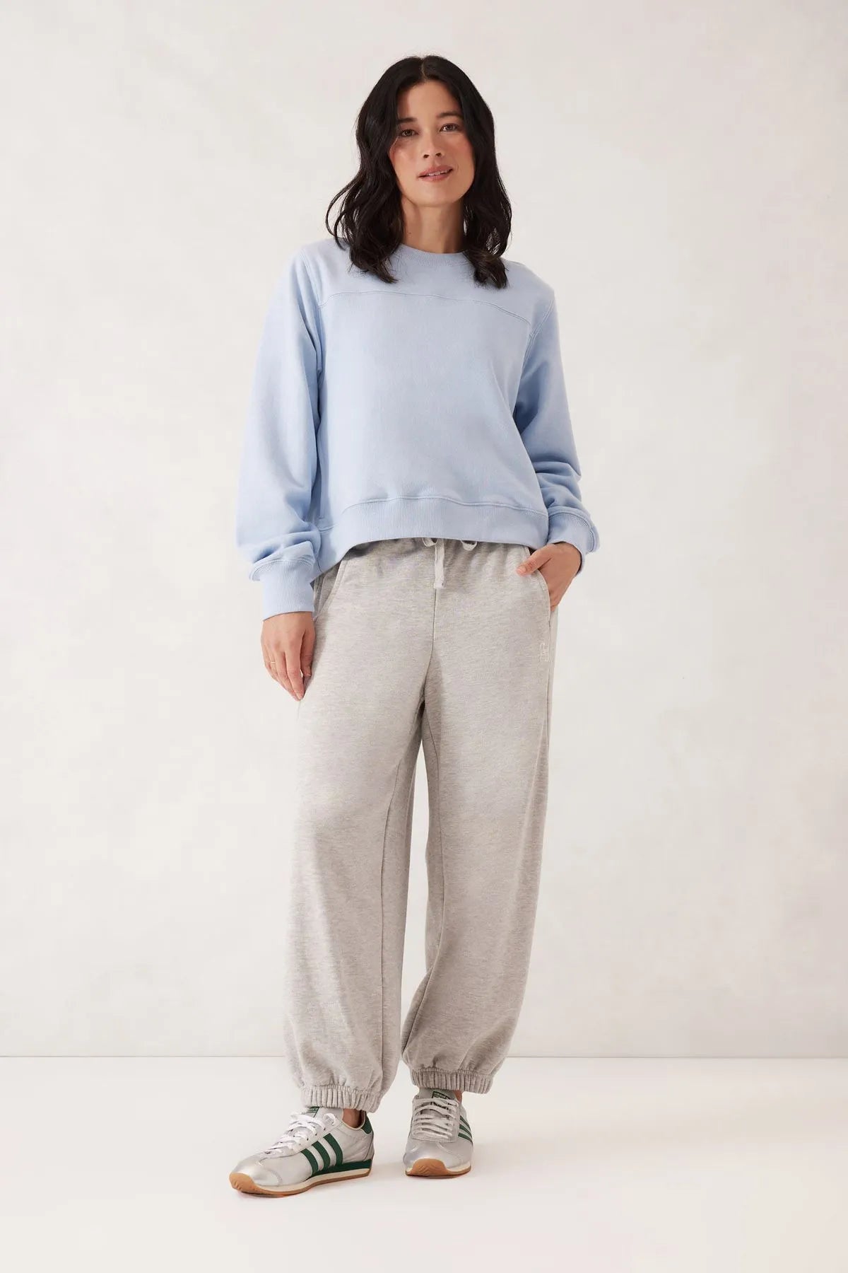 Ceres Life Seamed Fleece Top - Chalk Blue