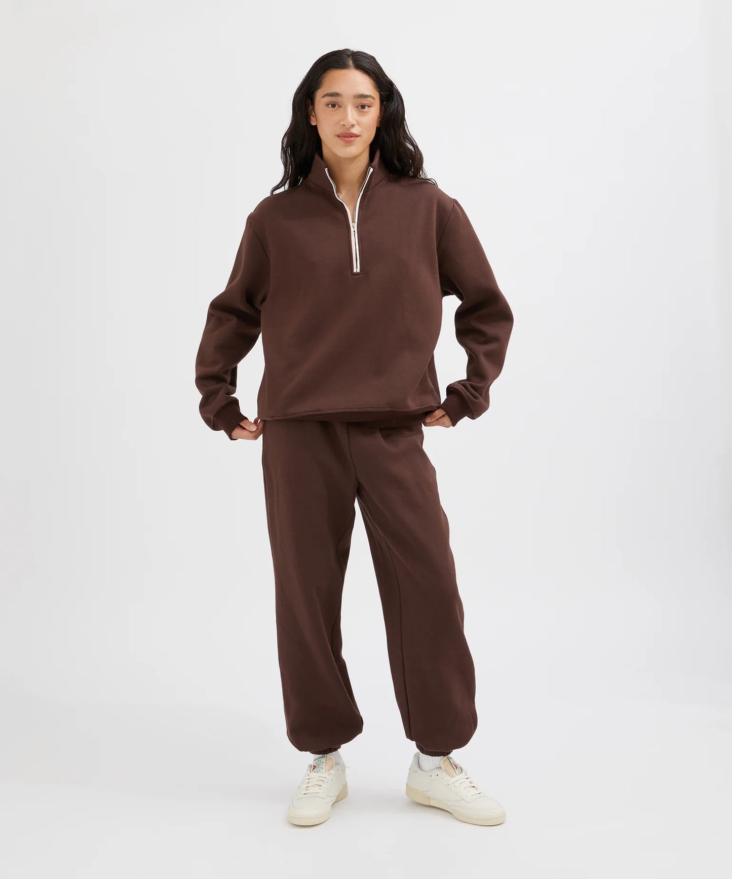 Holiday Shop Contrast Half Zip Sweat