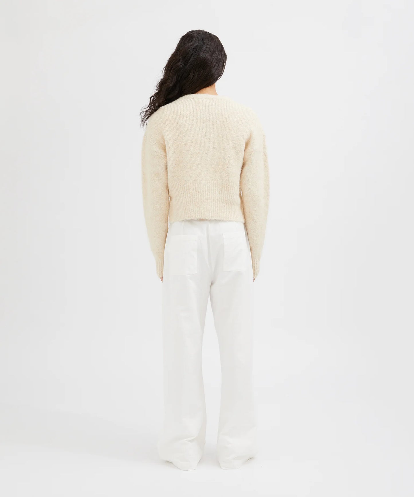 Holiday Shop Fluffy Knit Cardigan in Oatmeal