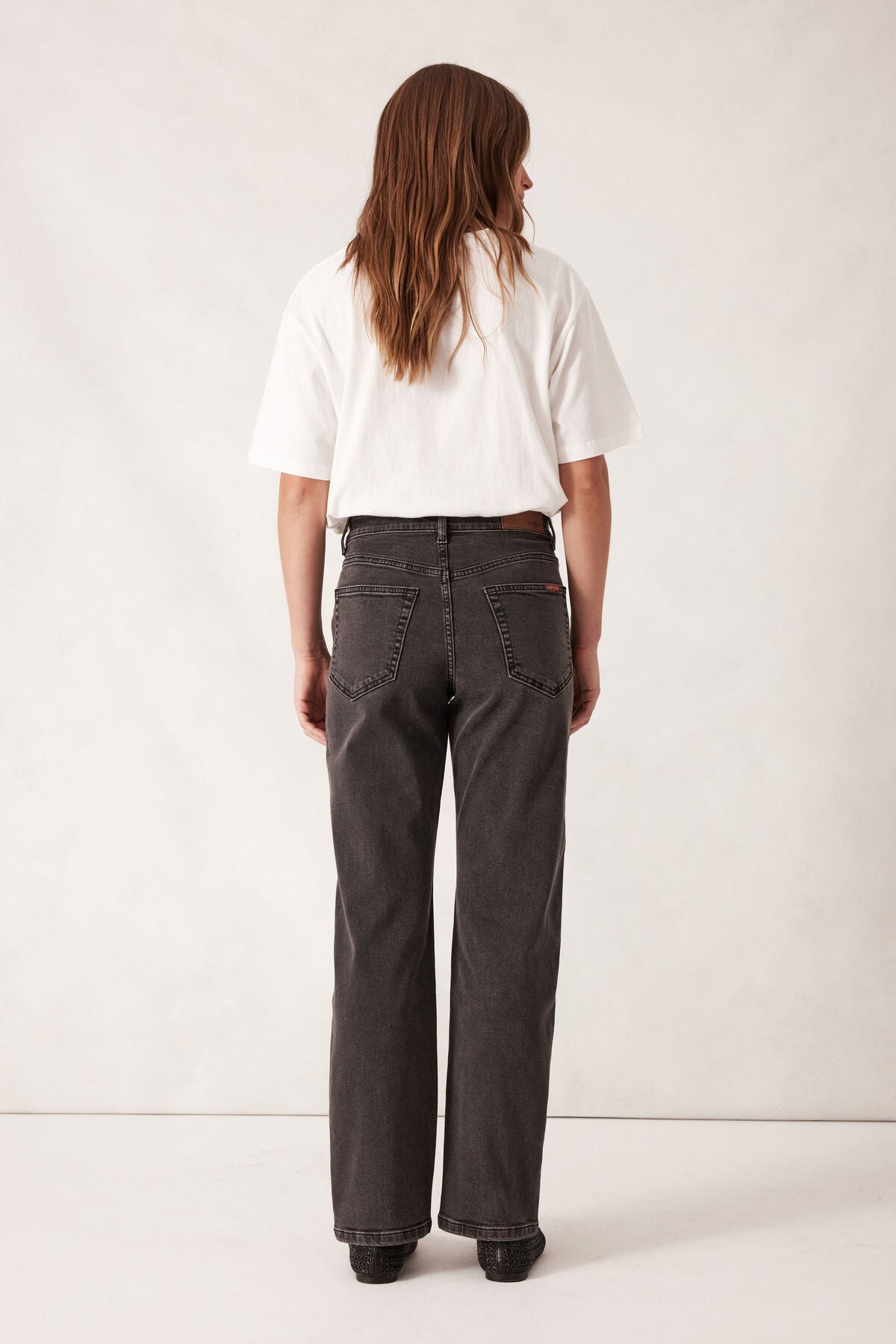 Ceres Life Blake Straight Leg Jeans in washed black
