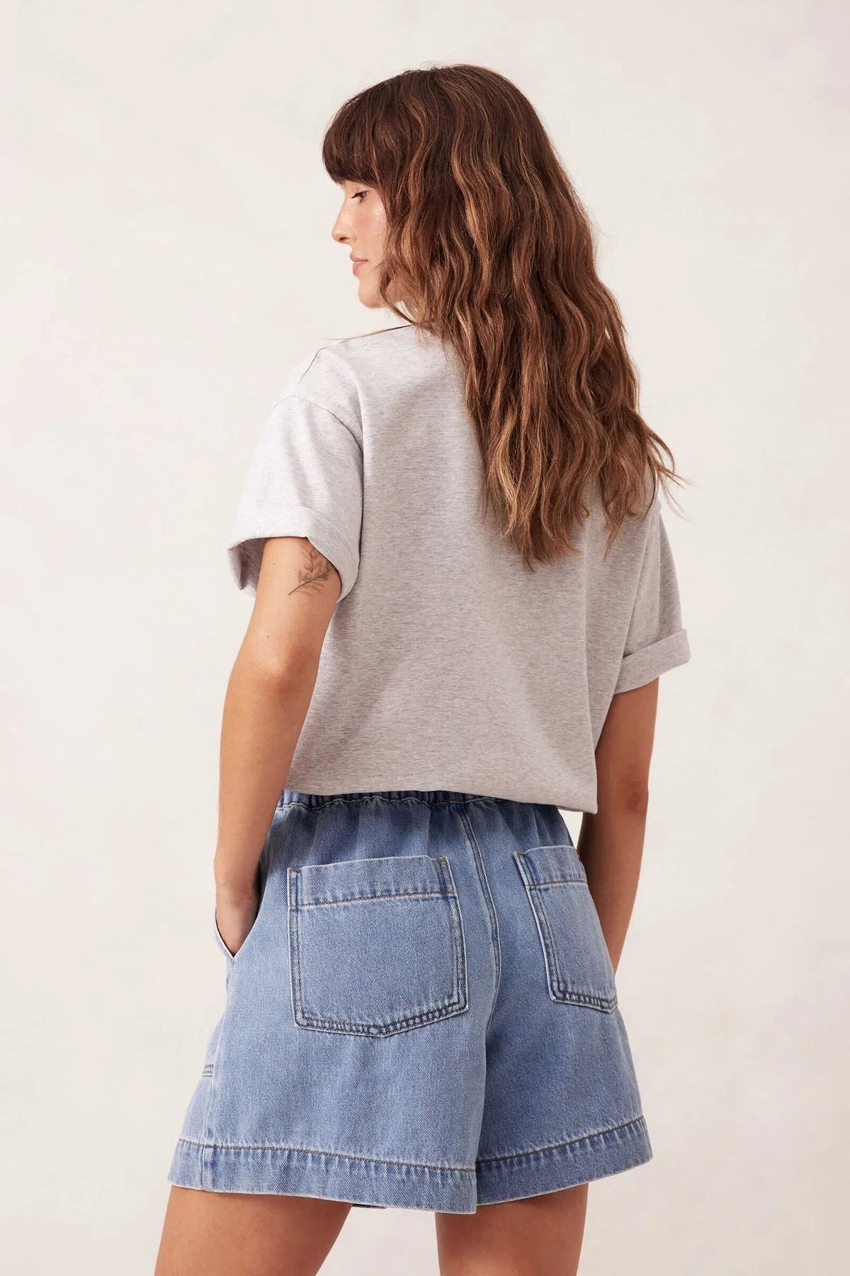 Ceres Life Relaxed Everyday Short in Mid Blue Wash