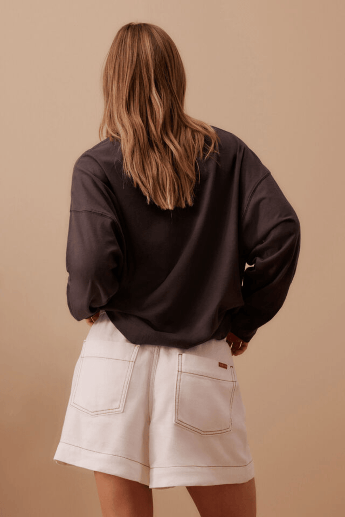 Ceres Life Darcy Everyday Short in Ecru Twill