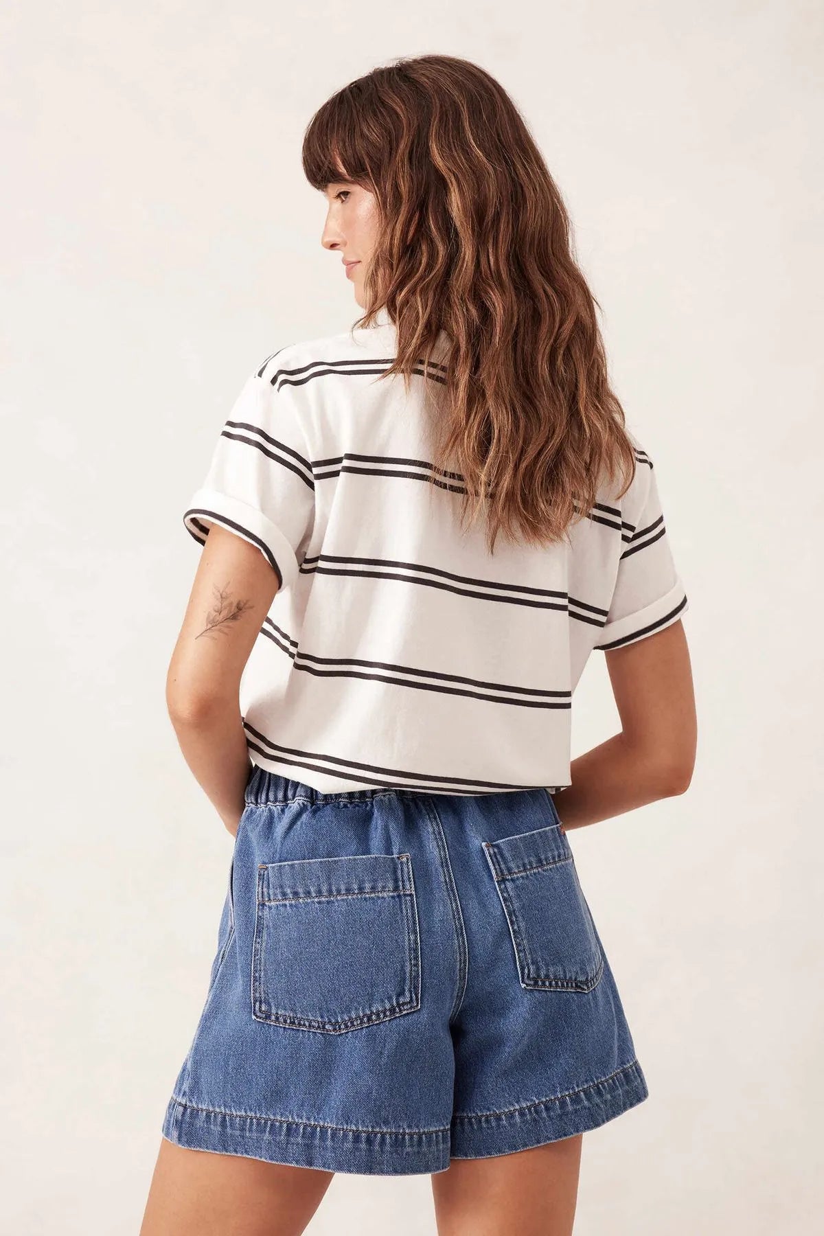 Ceres Life Relaxed Everyday Shorts in Washed Indigo