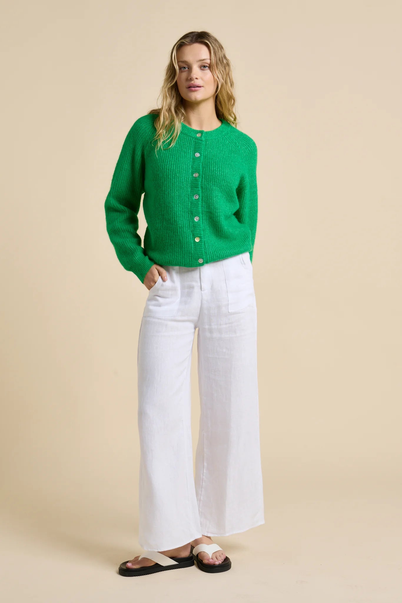 Little Lies Olivia Cardigan in Green