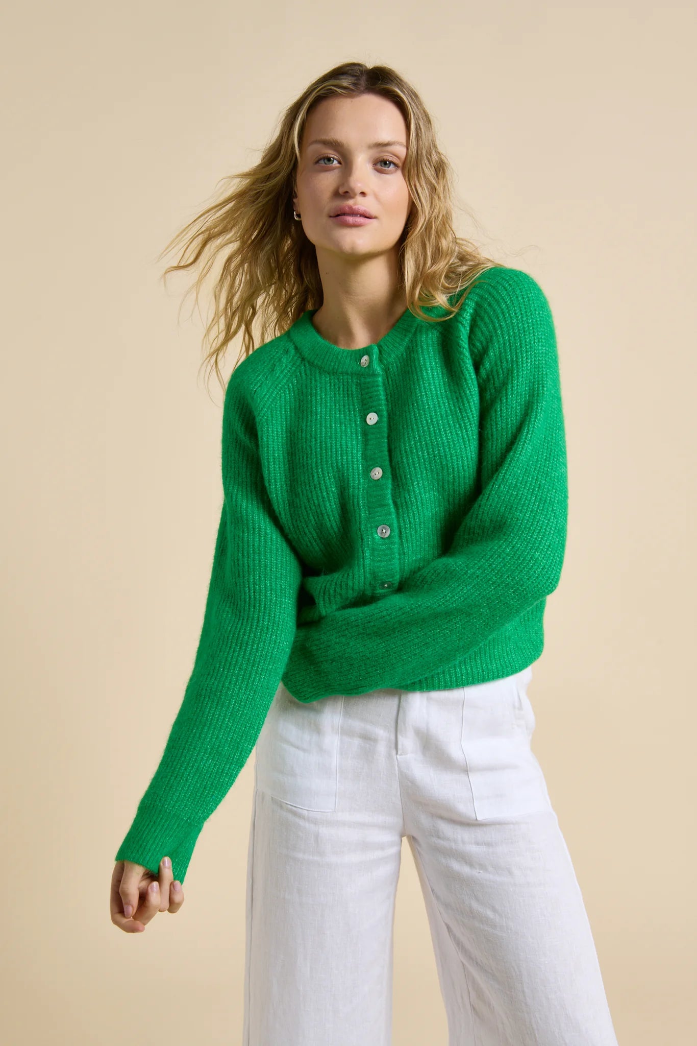 Little Lies Olivia Cardigan in Green