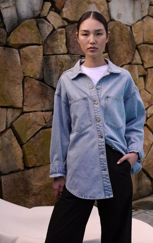 Little Lies Roxie Denim Shacket