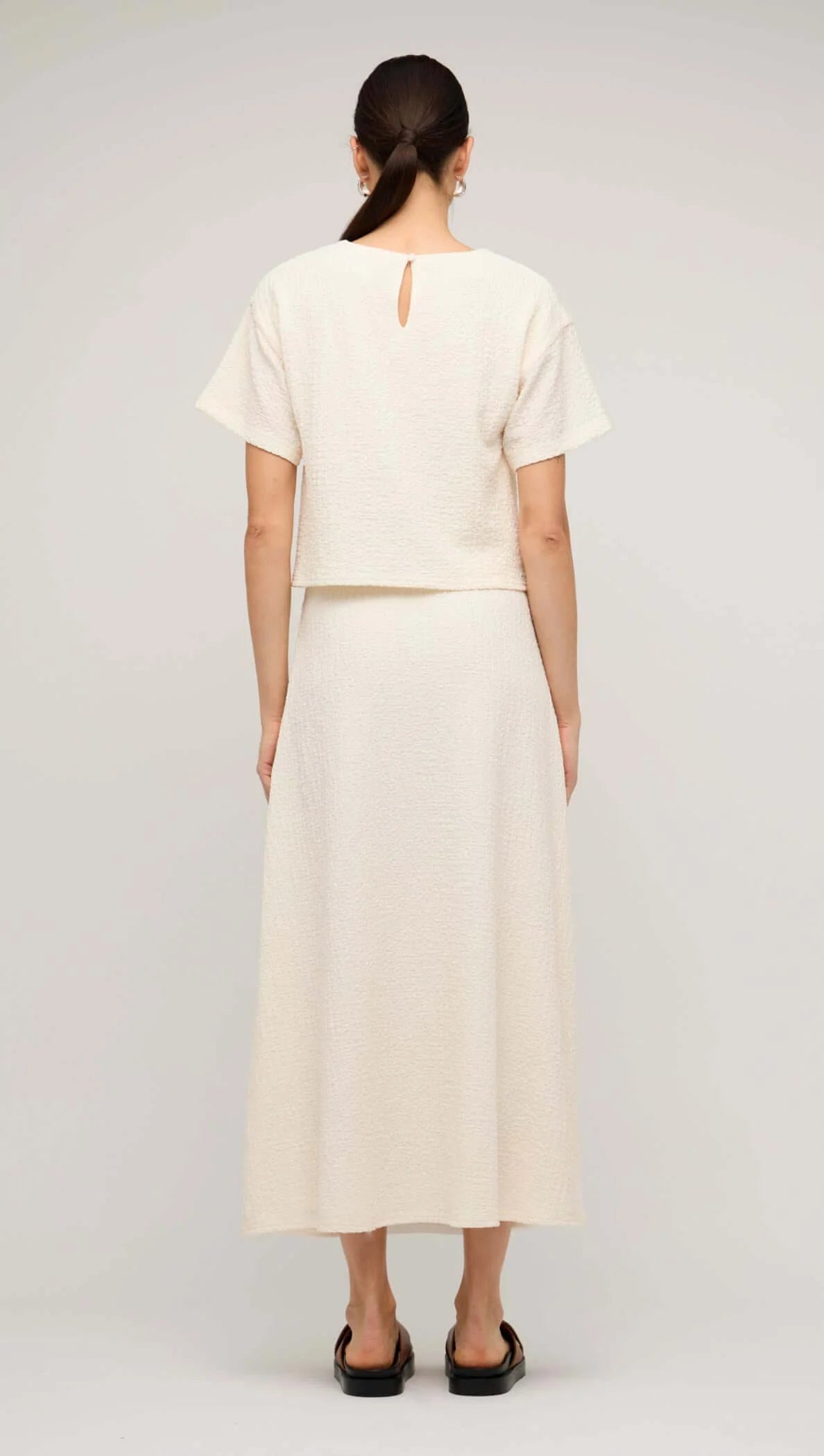 Staple the Label Lyric Cream Midi Skirt