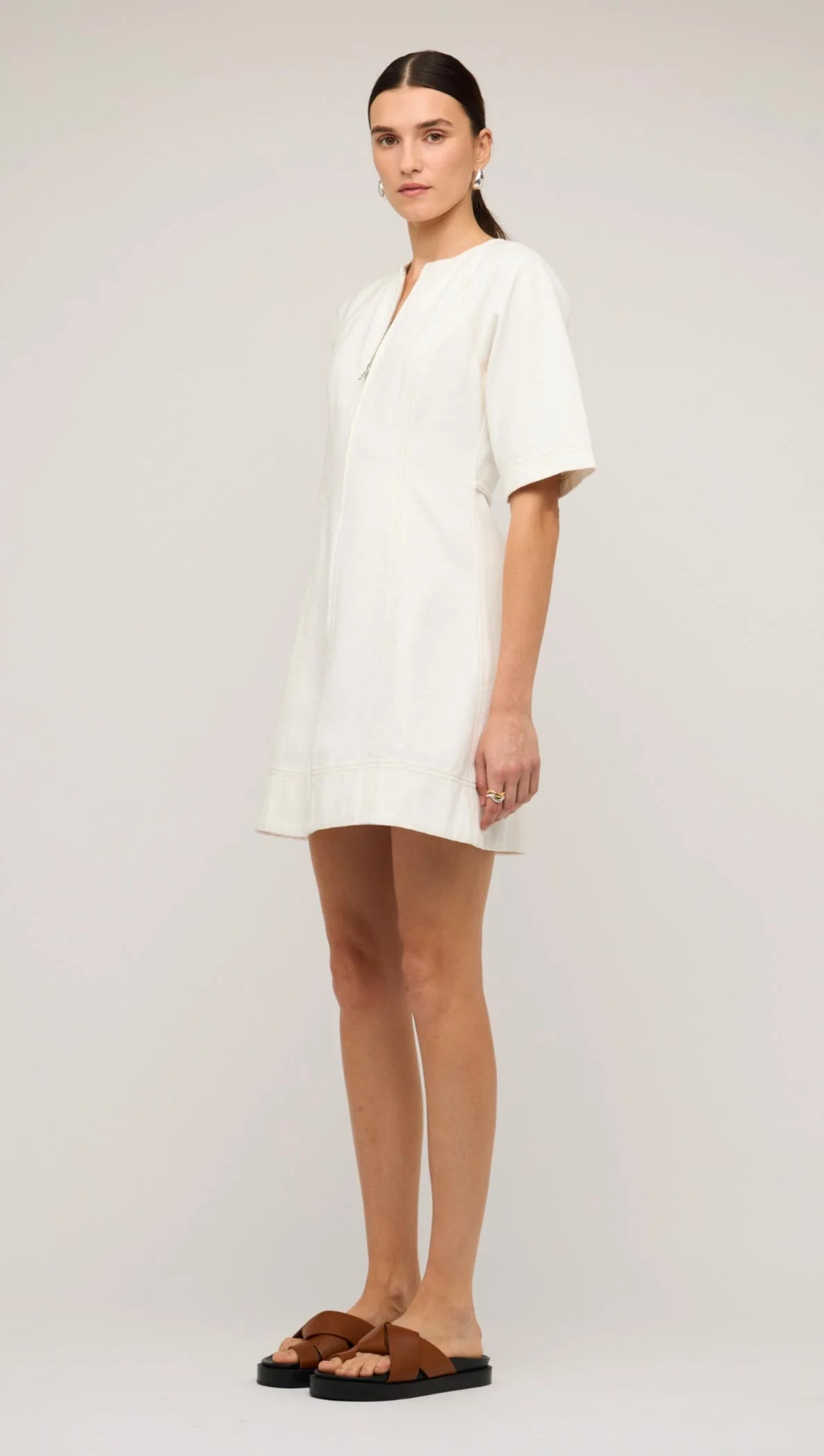 Staple the Label Zenith Denim Midi Dress with zip front