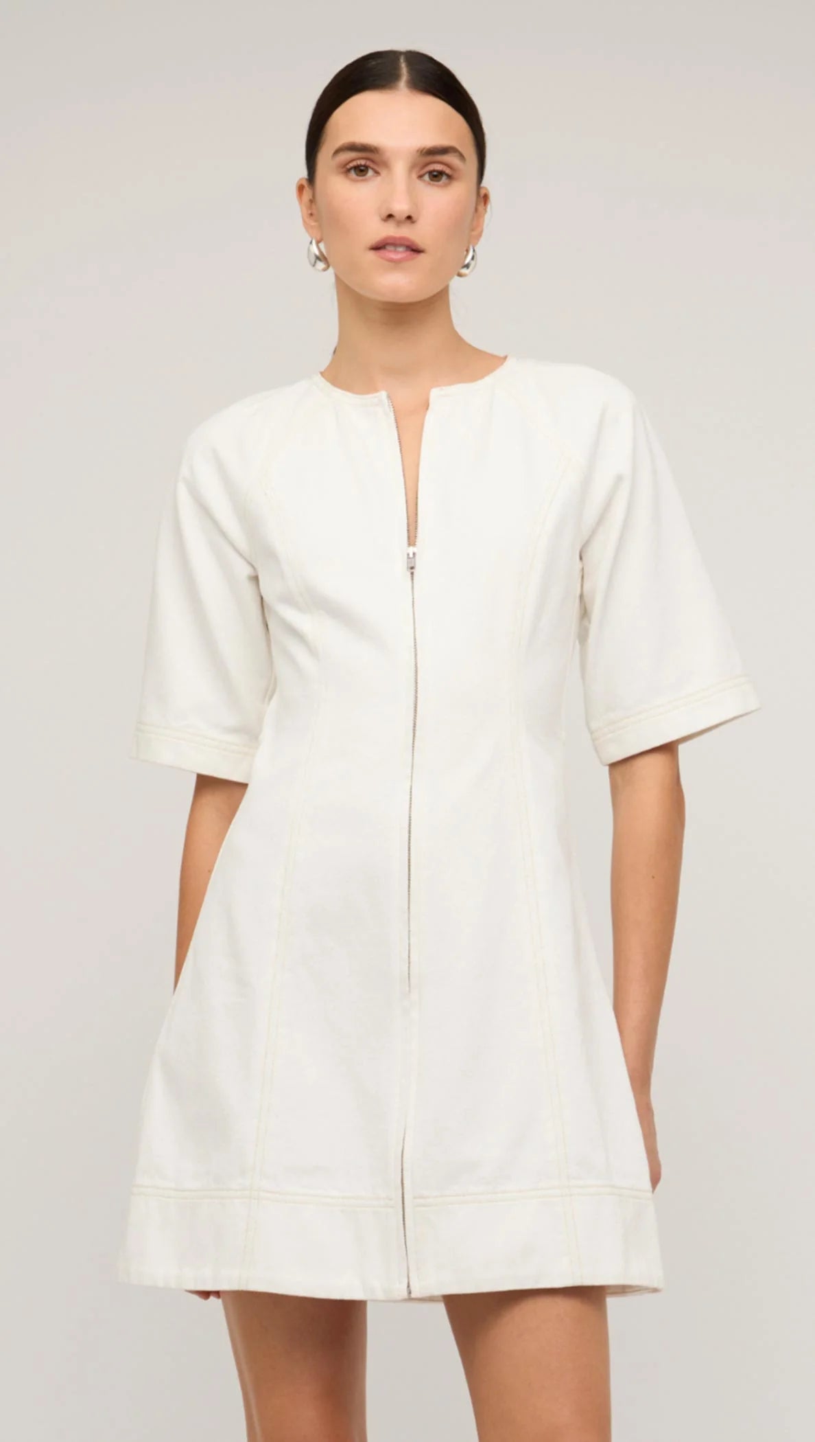 Staple the Label Zenith Denim Midi Dress with zip front