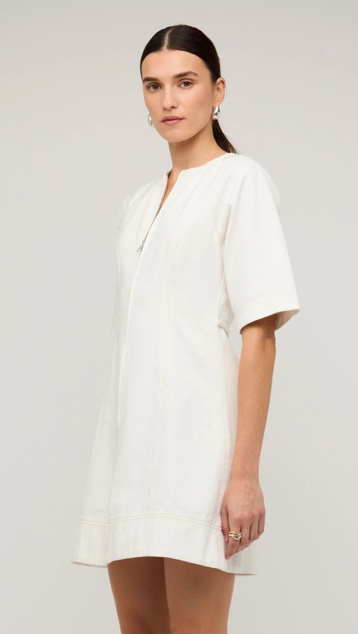 Staple the Label Zenith Denim Midi Dress with zip front