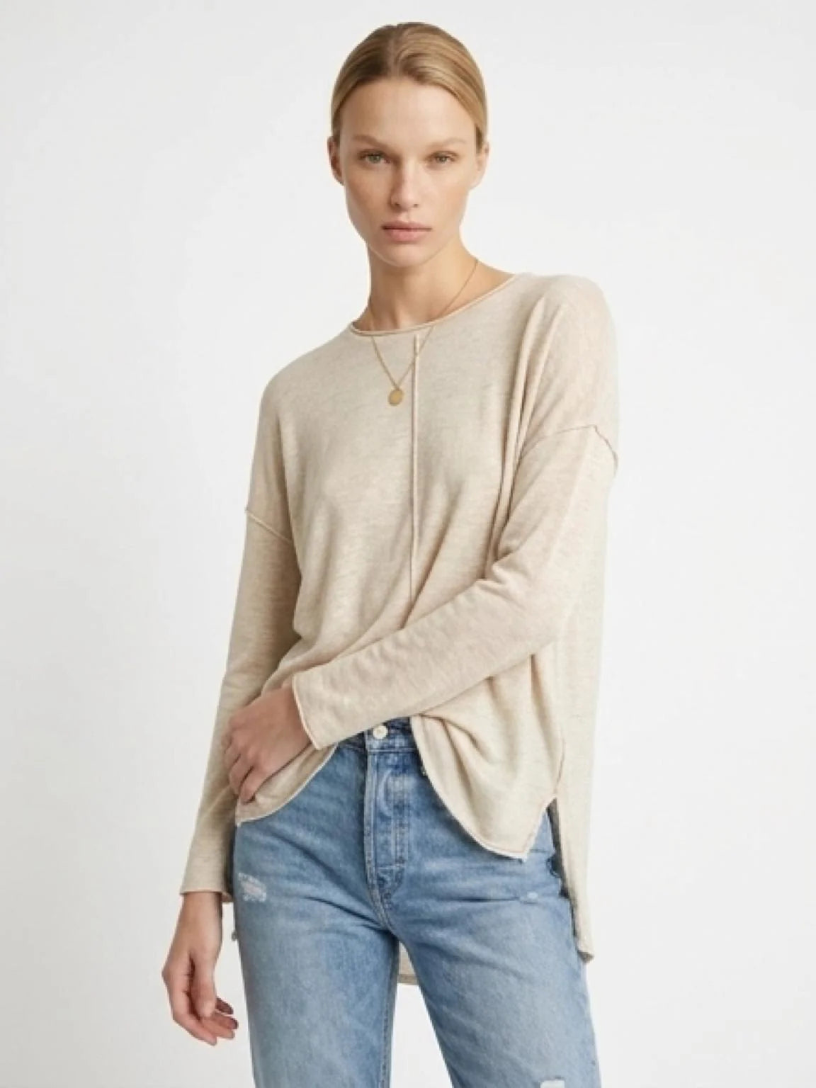 Lila Basic Top in Natural by Little Lies