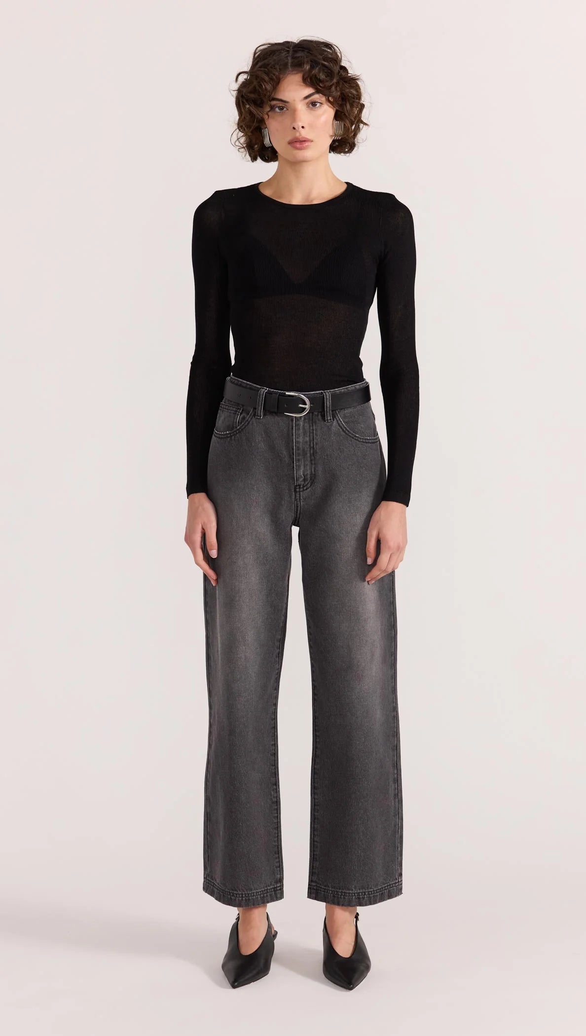 Staple the Label Asta Sheer Knit Top