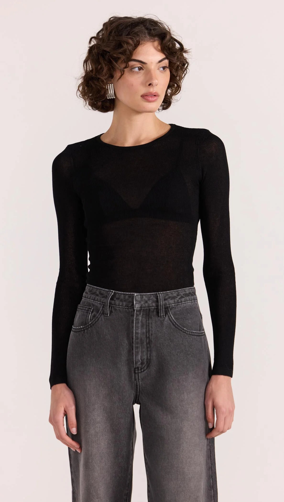 Staple the Label Asta Sheer Knit Top