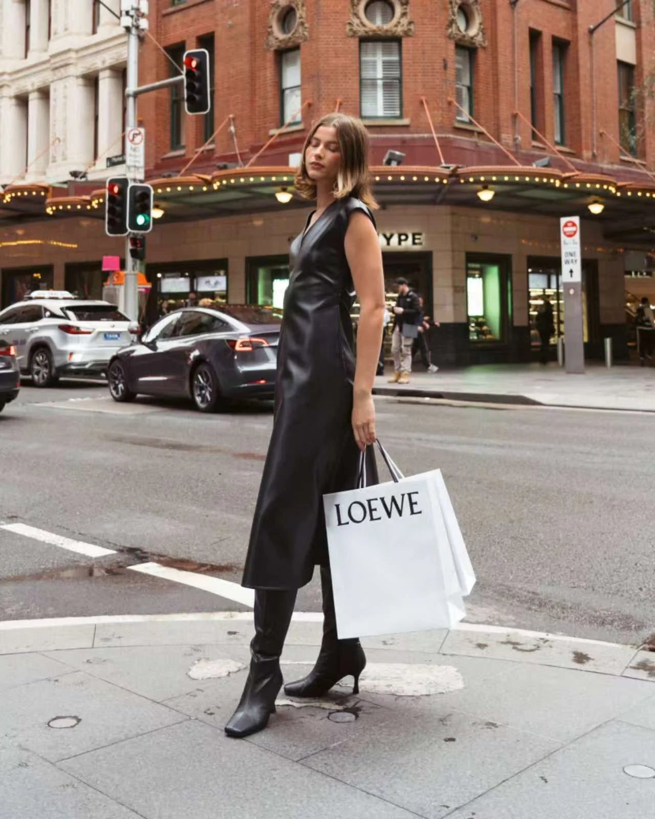 Diana Faux Leather Dress