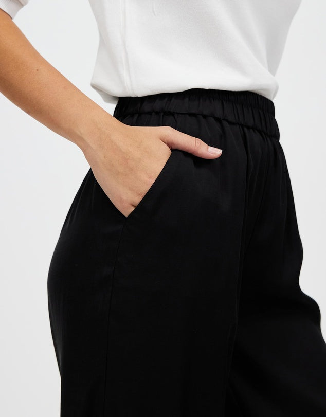 Ivy Wide Leg Pants in Black