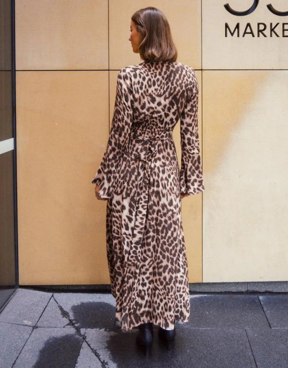 Savannah Faux Wrap Leopard Dress