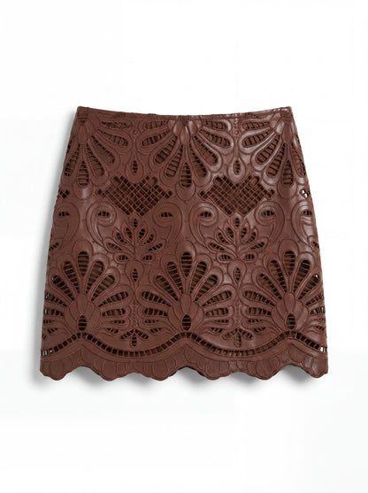 Katy Lace Skirt - Choc