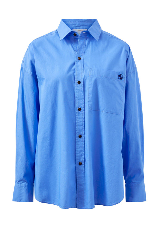 Ceres Life Peta Oversized Shirt in Amalfi Blue