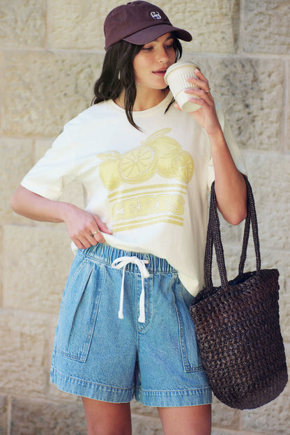 Ceres Life Stevie Slouchy Tee in Citrus