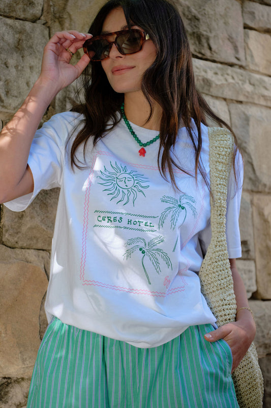 Ceres Life Stevie Slouchy Tee - Hotel Print