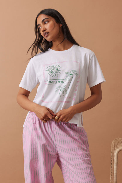 Ceres Life Stevie Slouchy Tee - Hotel Print
