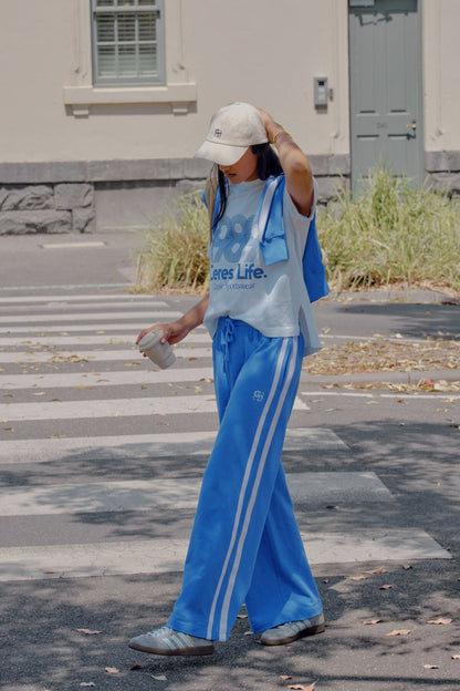 Ceres life Stevie Slouchy Tee in White/80's Sport