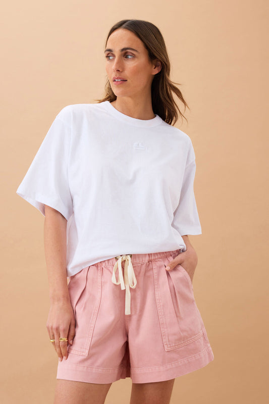 Darcy Relaxed Everyday Short in Washed Pink
