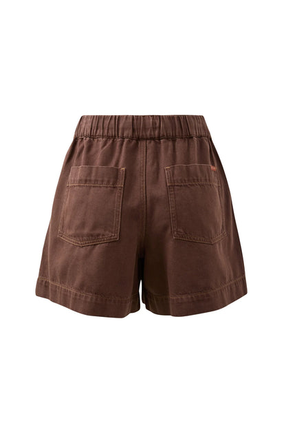 Darcy Relaxed Everyday Shorts in Chocolate