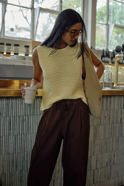 Margot Mesh Tank in Sunny Yellow