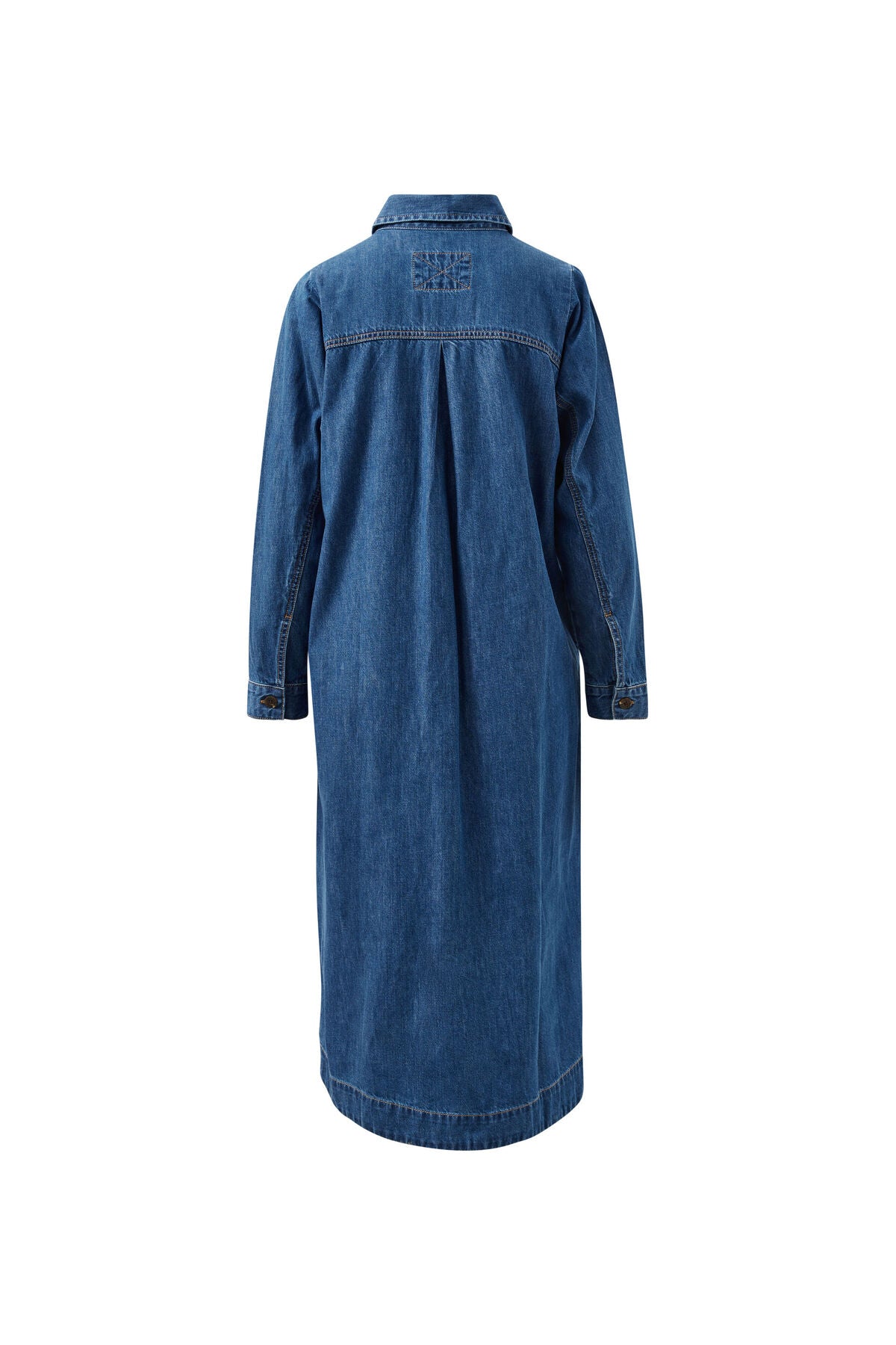Rae Long Sleeve Midi Dress in Fresh Indigo