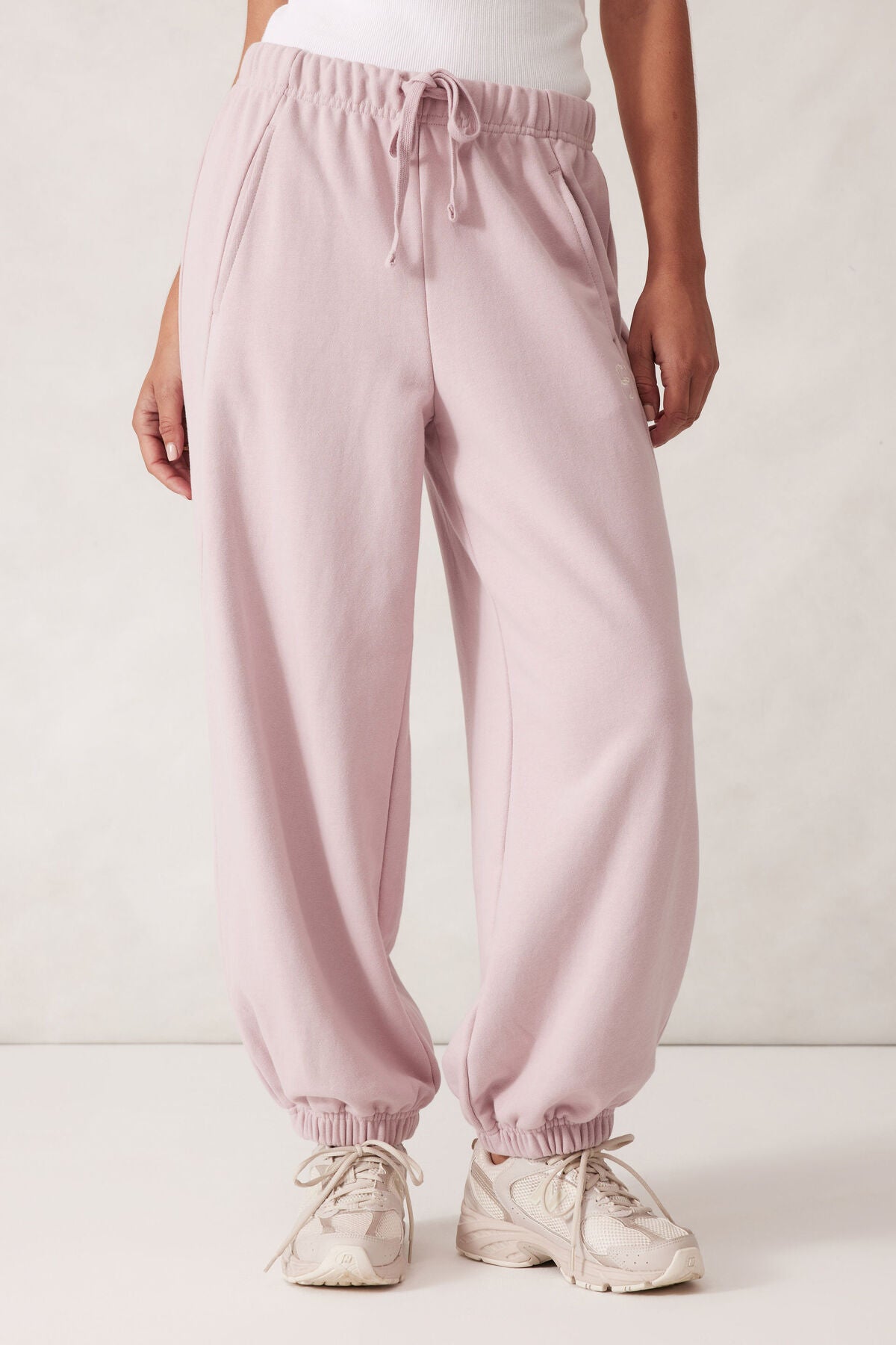 Ceres Life Barrel Leg Tracksuit Pants in Blush