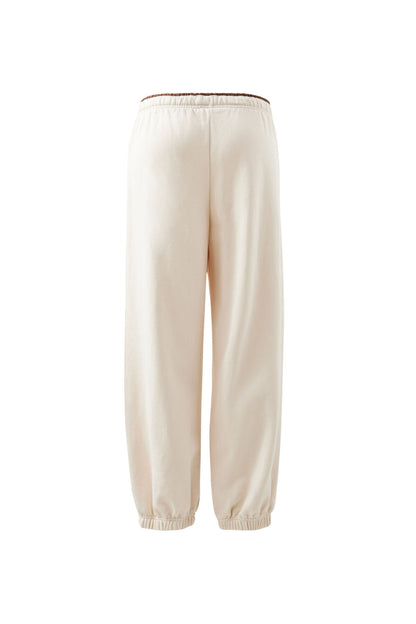 Bowie Tracksuit Pants in Buff Contrast Chocolate Bind