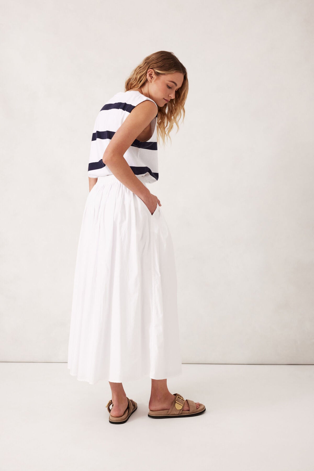 Ceres Life Florence Maxi Skirt in White